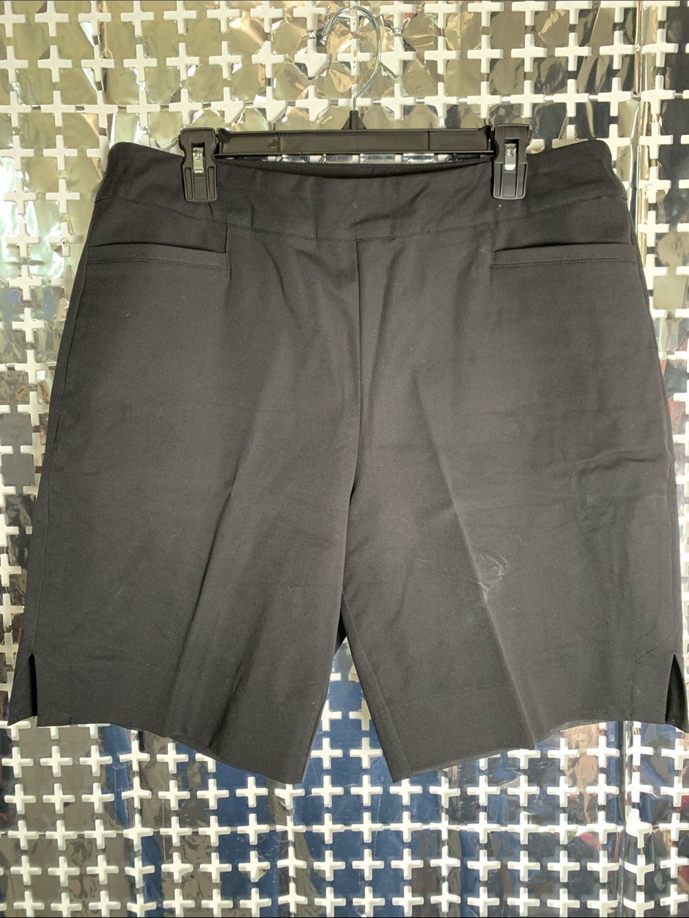 Soft Surroundings Black Tailored Bermuda Shorts
